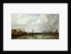 The Blackwall frigate 'Owen Glendower' at anchor off a coastline by G. W. Butland