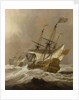 HMS 'Resolution' in a gale by Willem Van de Velde the Younger