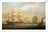 The East Indiaman 'Roxburgh Castle' with the ship 'Sir Edward Paget' off Dover by William John Huggins