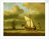 The yacht 'Royal Escape' close-hauled in a breeze by Willem Van de Velde the Younger