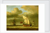 The yacht 'Royal Escape' close-hauled in a breeze by Willem Van de Velde the Younger