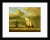 The yacht 'Royal Escape' close-hauled in a breeze by Willem Van de Velde the Younger