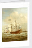 HMS 'Saint Andrew' at Sea in a moderate breeze by Willem Van de Velde the Younger