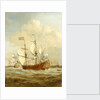 HMS 'Saint Andrew' at Sea in a moderate breeze by Willem Van de Velde the Younger