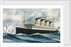 Passenger liner 'Titanic' (1912) under way in the North Atlantic, passing icebergs by Harry J. Jansen