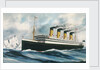 Passenger liner 'Titanic' (1912) under way in the North Atlantic, passing icebergs by Harry J. Jansen