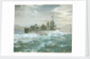 HMS Woolston (1918) in a heavy sea by Charles E Turner