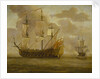 HMS 'Woolwich' before a light breeze by Willem van de Velde the Elder