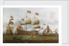 HMS 'Britannia' in two positions by Isaac Sailmaker