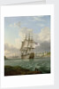 HMS 'Britannia' leaving a Mediterranean harbour by Robert Strickland Thomas