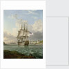 HMS 'Britannia' leaving a Mediterranean harbour by Robert Strickland Thomas