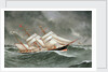 The barque 'Camphill' in a rough sea by Joseph Fannen