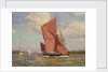 The Medway sailing barge 'Cerf' on the River Crouch, Essex by Cornelius Wagner