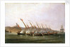 Captain Robert Maunsell capturing French gunboats off Java, July 1811 by William John Huggins