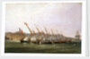 Captain Robert Maunsell capturing French gunboats off Java, July 1811 by William John Huggins