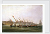 Captain Robert Maunsell capturing French gunboats off Java, July 1811 by William John Huggins