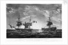 Situation of the Honble East India Compys Ship Warren Hastings...and the French Frigate La Piemontaise.. on June 21st, 1806... after the Action by Thomas Whitcombe; Joseph Jeakes