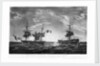 Situation of the Honble East India Compys Ship Warren Hastings...and the French Frigate La Piemontaise.. on June 21st, 1806... after the Action by Thomas Whitcombe; Joseph Jeakes