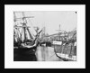 Bow view of an unidentified ship, stern of another, at low tide, Swansea by unknown