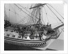 Rigging detail of a full hull model of the 'Yarmouth' (1745) by unknown