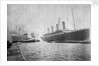 Passenger liner 'Titanic' (Br, 1912) Oceanic Steam Nav Co Ltd, (Ismay Imrie & Co Ltd, managers) (White Star Line): at Belfast with the 'Olympic'; bow just out of picture by unknown