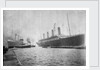 Passenger liner 'Titanic' (Br, 1912) Oceanic Steam Nav Co Ltd, (Ismay Imrie & Co Ltd, managers) (White Star Line): at Belfast with the 'Olympic'; bow just out of picture by unknown