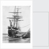 Brig and barque at low tide, Swansea by unknown