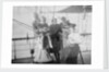 Group portrait including Mr Hill of the Seamen's Institution on deck, at Iquique, Chile by unknown