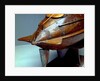 Full hull model, life-saving capsule, starboard stern quarter, rudder detail by R. F. Wells