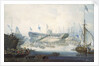 The launch of the East Indiaman 'Edinburgh' by William John Huggins