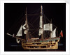 HM bark 'Endeavour', starboard broadside, revealing hull inside by Robert A. Lightley