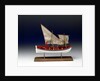 Full hull model, 6-oared ship's launch, starboard broadside by Robert A. Lightley