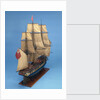 Ship of 38 guns, starboard stern quarter by unknown