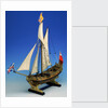 Skeleton model, royal yacht, port by unknown
