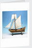 Skeleton model, royal yacht, port broadside by unknown