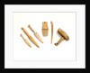 Ivory model of a snow knife, awl, comb by unknown