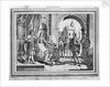 Columbus presenting an account of his voyage to the King and Queen of Spain. Engraved for Drake's Voyages. by Samuel Wale