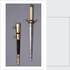 8" straight blade dirk between 1770 and 1790 by Unknown