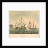 The Cumberland Merchant Ship engaging 4 French Lugger Privateers off Folkestone, on 13th Jany 1811 by George Ballisat