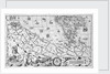 Section plate from Francesco Camocio's 'Cosmographia Universalis', 1567, taken from the atlas 'Tavole Moderne di Geografia' by unknown