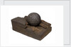 40 pound cannonball in piece of timber from the 'Victory' by unknown