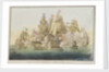 H.M.Ships 'Victory' and 'Temeraire', in the Battle of Trafalgar at half past Noon by A. Masson