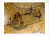 Cartouche on Strait of Anian, northern hemisphere by Vincenzo Coronelli