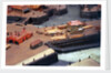 Topographic model, Royal Dockyards at Sheerness, detail showing log transportation by George Stockwell