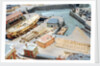 Topographic model, Royal Dockyards at Sheerness, detail showing HMS 'Squirrel' in dry dock by George Stockwell