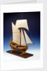 Skeleton model, royal yacht, starboard by unknown