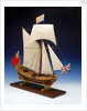 Skeleton model, royal yacht, starboard by unknown
