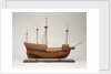 Full hull model of 'Mary Rose' (1509), a 60-gun sailing warship by Bassett-Lowke Ltd
