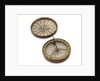 Compass dial, with lid by unknown