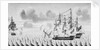 French vessel 'Le Marengo' engages HMS 'London' (1766) by Duslos Legris